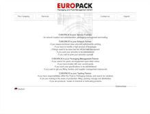 Tablet Screenshot of europack.de