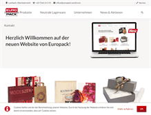 Tablet Screenshot of europack.at