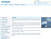 Tablet Screenshot of europack.in